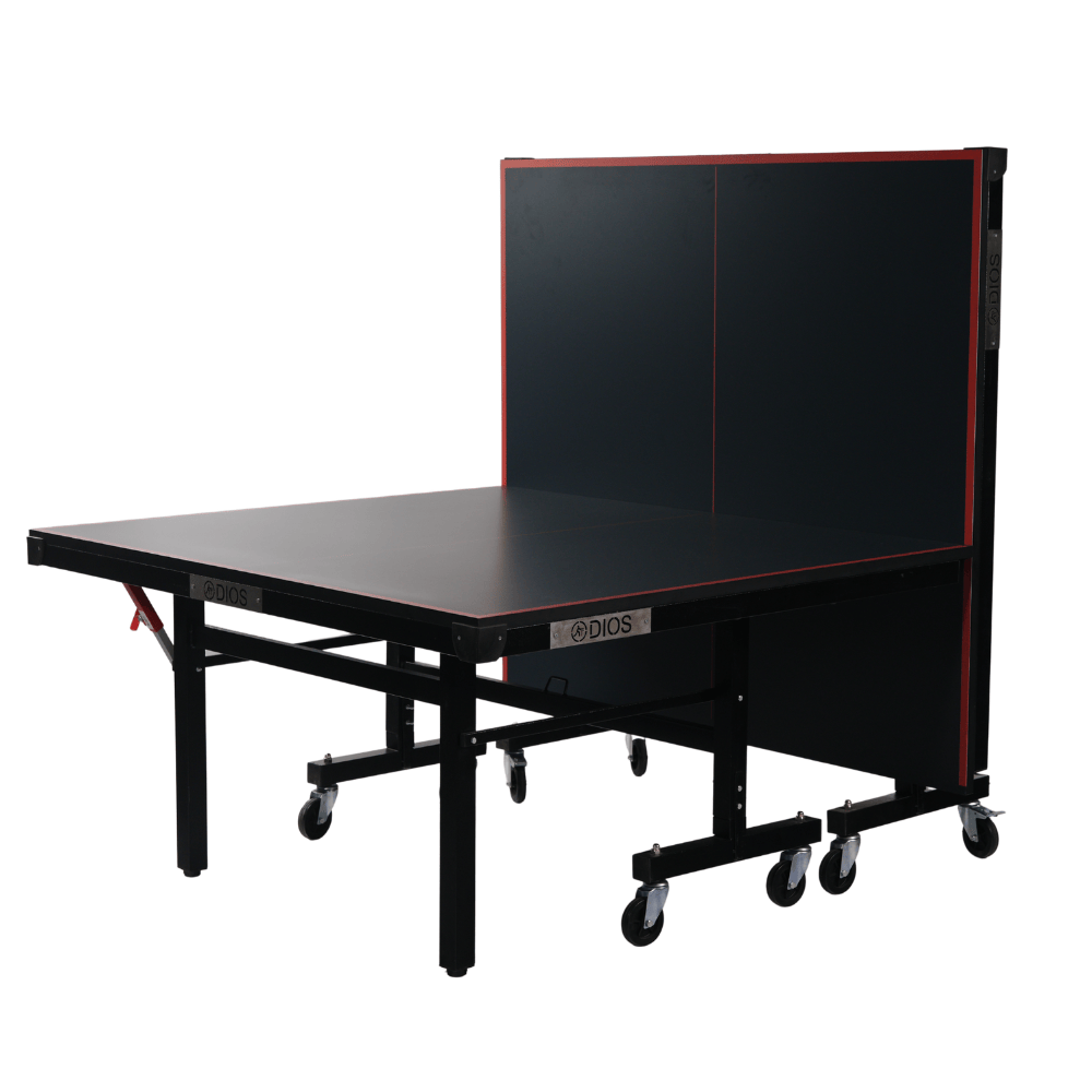 DIOS Table Tennis (T.T) Table| Tournament-Grade Ping Pong Table | Quick Assembly | Foldable with Playback Mode | Indoor & Professional Use (Black, 15MM)