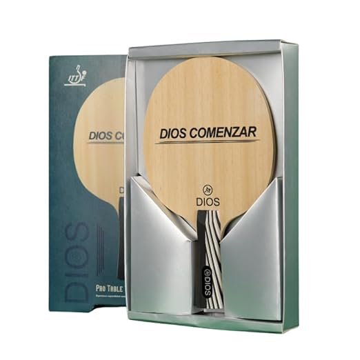 Dios COMENZAR Ayous Surface Grey Table Tennis Blade with Candlenut Core & Basswood Layer | 6.5mm Offensive Ping Pong Blade | High Speed, Stability & Control