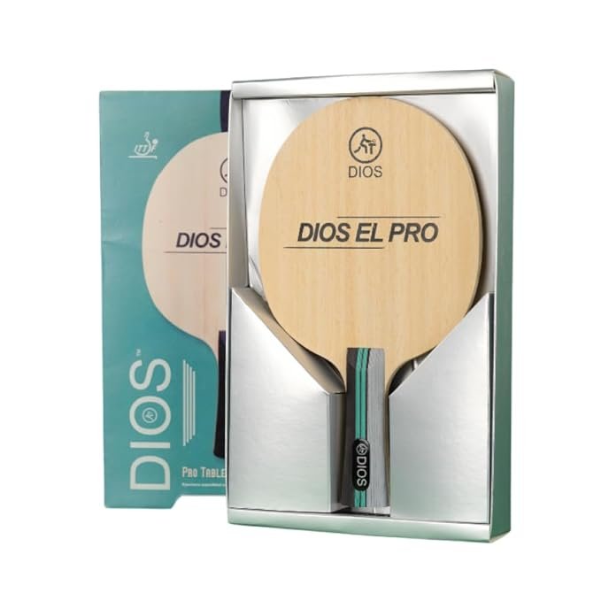 DIOS EL PRO ALC Table Tennis Blade with Ayous Surface & Carbon Layers | High Speed, Control & Stability | 6.3mm Lightweight for Advanced Competitive Players