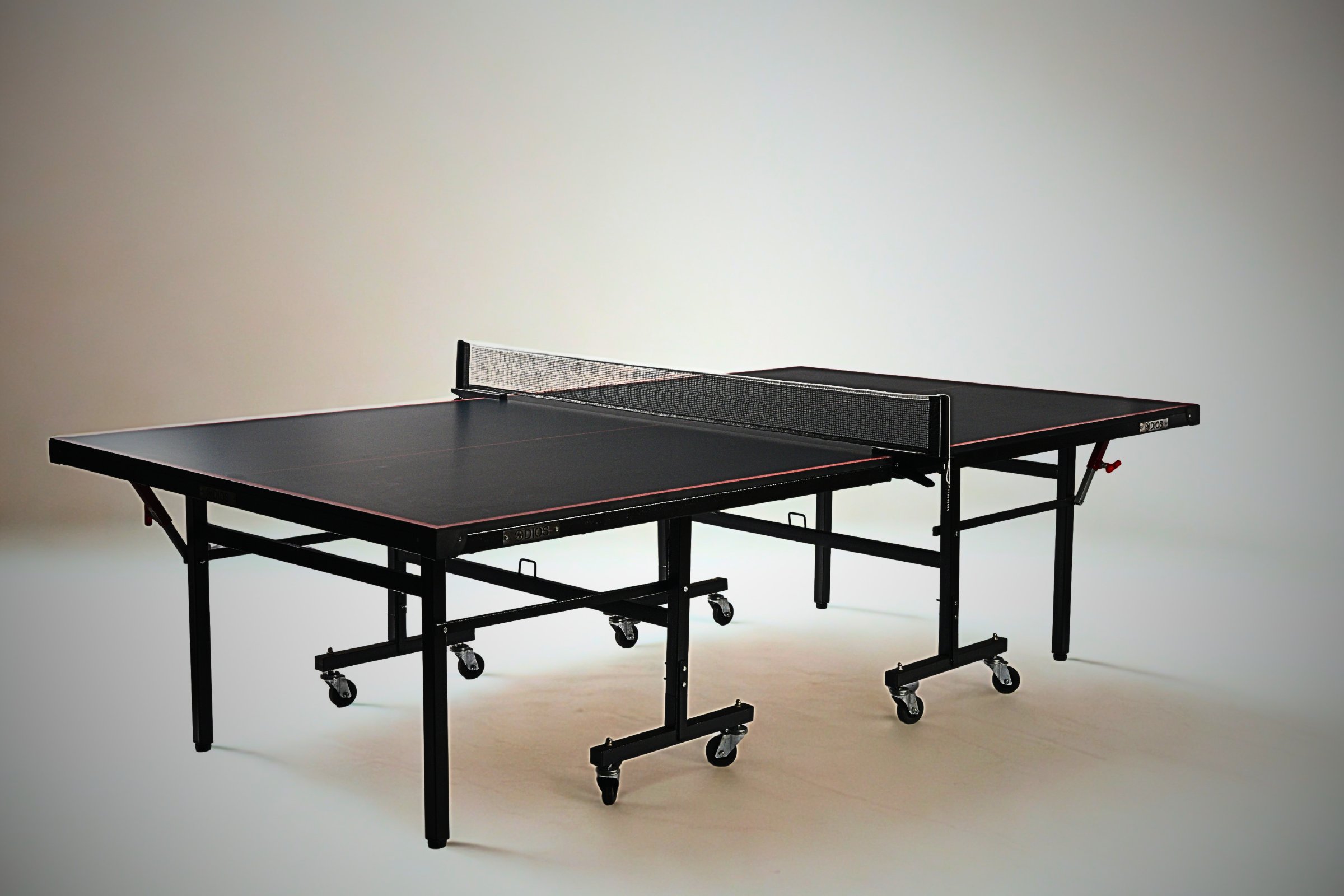 DIOS Table Tennis Table | TTFI Approved Tournament-Grade Ping Pong Table | 18MM Foldable Indoor TT Board with Playback Mode | Quick Assembly Professional Sports Game Table (Black, 18MM)