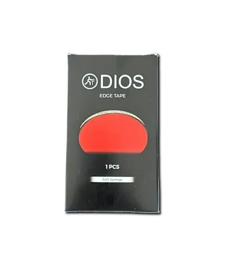 Dios Table Tennis Racquet Edge Tape, Black, 1.5mm Thick Sponge Material, Protective Strip for Ping Pong Paddle, Indoor & Outdoor Use, Durable Edge Guard for Training & Matches