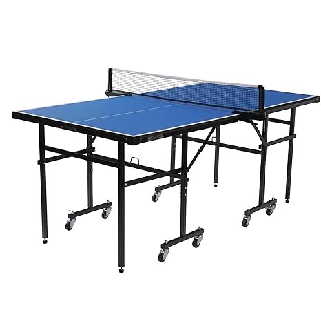 Dios Mini Wood Table Tennis Table (6x3 ft) with Wheels | Laminated 15 mm Top | Foldable Indoor TT Table | Incl. 2 TT Rackets & Balls | For Home, Office, Club - image 4