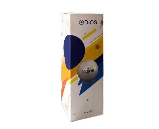 Dios High Performance 1 Star White Table Tennis (T.T) | Advanced 40+mm Ping Pong Balls for Training, Tournaments Play (Pack of 3) - image 2